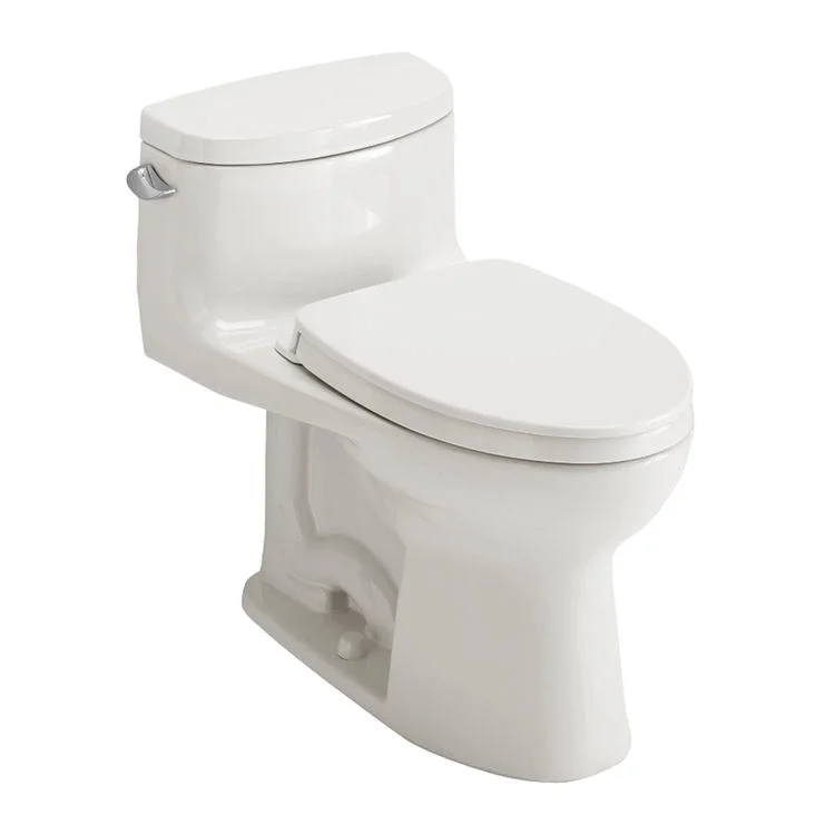 Toilet Supreme ll 1 Pieces Universal Height Washlet Ready Colonial White Elongated ADA 25-5/8 Inch 1.28 Gallons per Flush Left Hand Chrome Soft Close