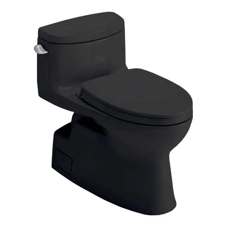 Toilet Carolina II 1 Pieces Universal Height Washlet Ready Ebony Elongated ADA 25-5/8 Inch 1.28 Gallons per Flush Left Hand Chrome Soft Close