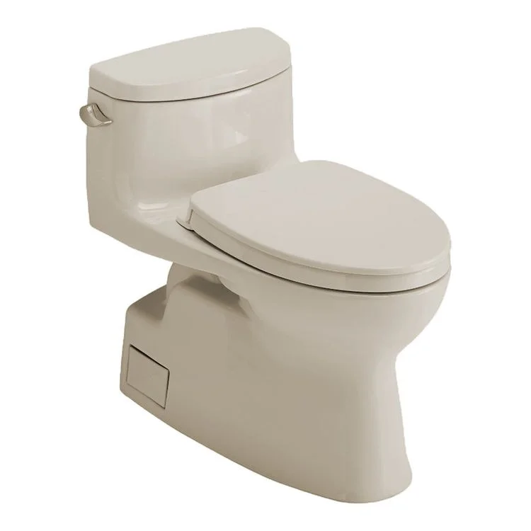 Toilet Carolina II 1 Pieces Universal Height Washlet Ready Bone Elongated ADA 25-5/8 Inch 1.28 Gallons per Flush Left Hand Chrome Soft Close