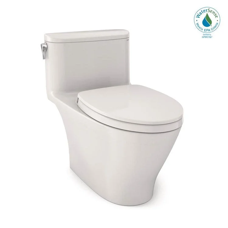 Toilet Carolina II 1 Pieces Universal Height Washlet Ready Colonial White Elongated ADA 25-5/8 Inch 1.28 Gallons per Flush Left Hand Chrome Soft Close