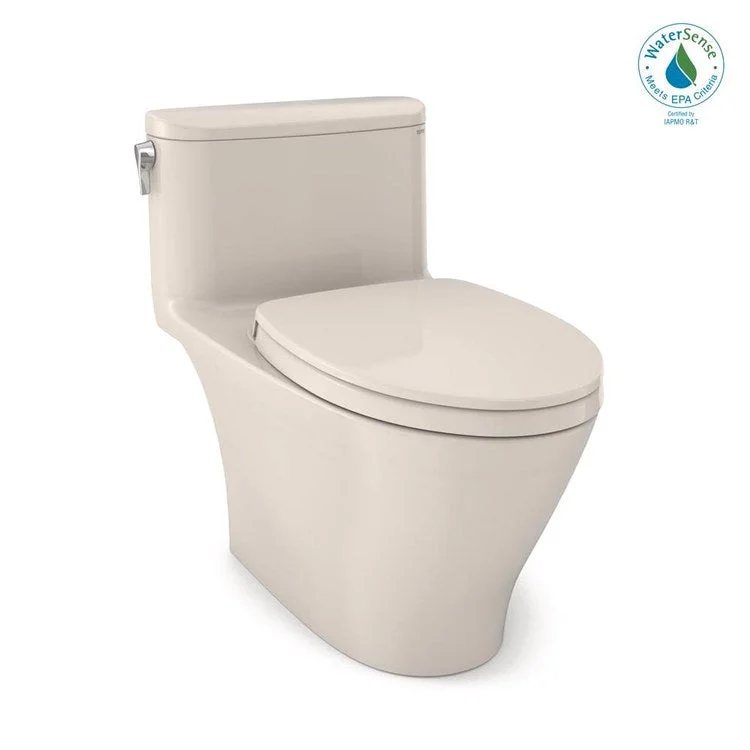 Toilet Carolina II 1 Pieces Universal Height Washlet Ready Sedona Beige Elongated ADA 25-5/8 Inch 1.28 Gallons per Flush Left Hand Chrome Soft Close